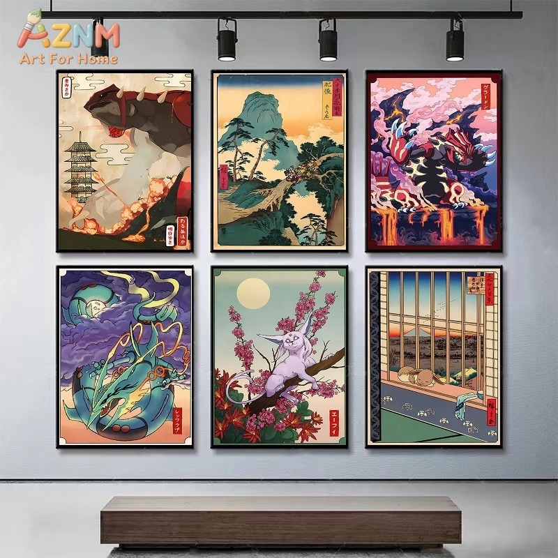 AZNM Ukiyo-e Style Pokemon Gro - Anime Merchandise Posters review and price