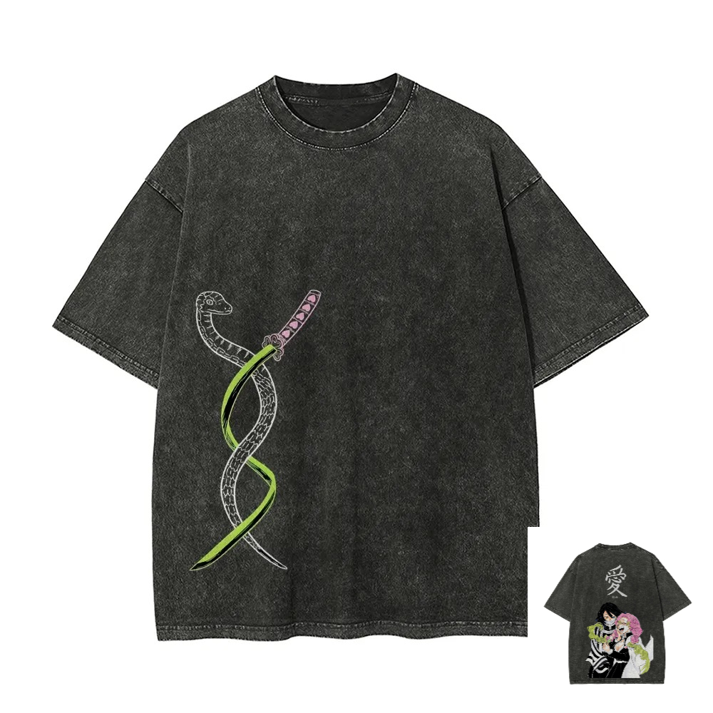 Kimetsu No Yaiba Washed T-Shir - Anime Merchandise Shop review and price