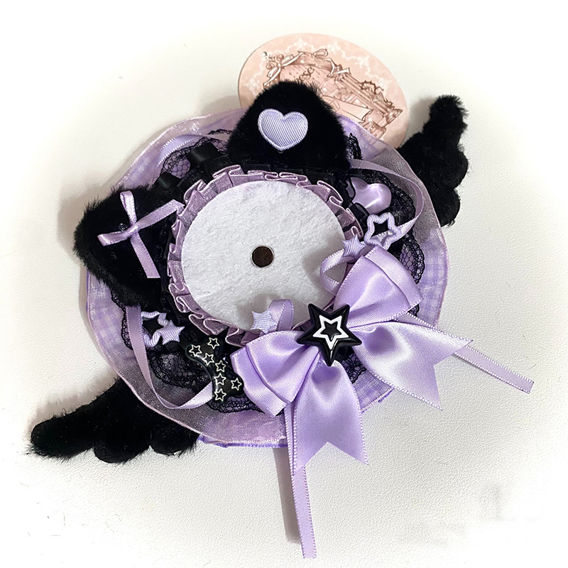 Black Plush Cat Ear Round Lace - Unique Anime Merchandise review and price